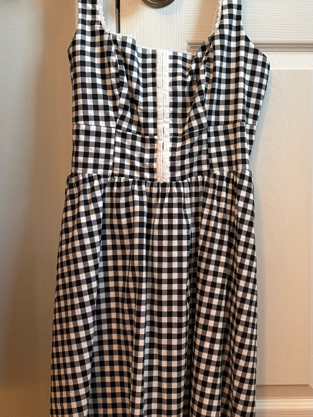 NWOT. Avec Les Filles Black and White Gingham Sundress